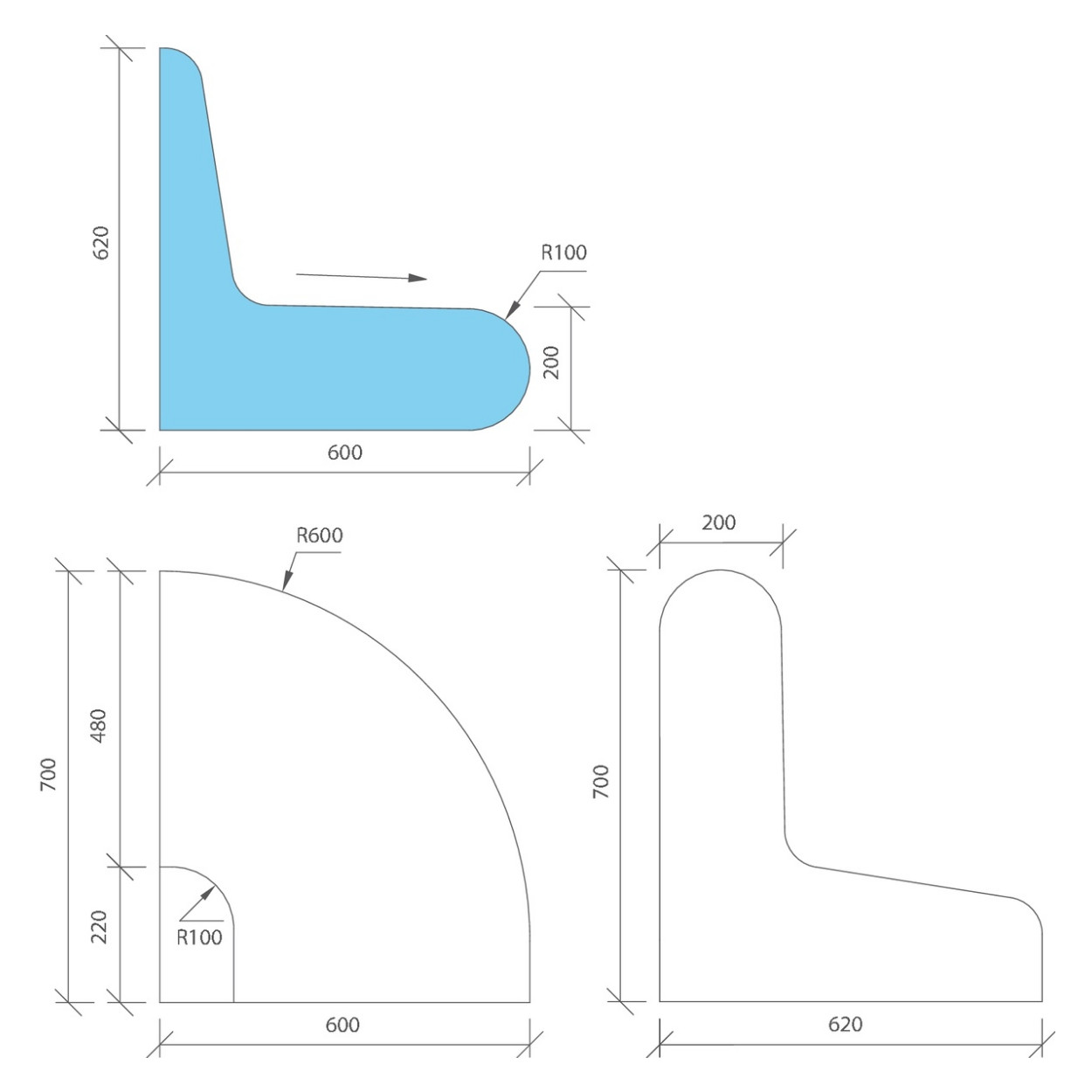 wedi Sanoasa Comoda Sitzelement Abschlusselement – links
